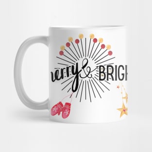 Merry and Bright for the Christmas Season with Starburst Mug